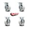 Service Caster 6 Inch Semi Steel Caster Set with Roller Bearings 2 Swivel 2 Rigid SCC SCC-30CS620-SSR-2-R620-2 - alternate 1